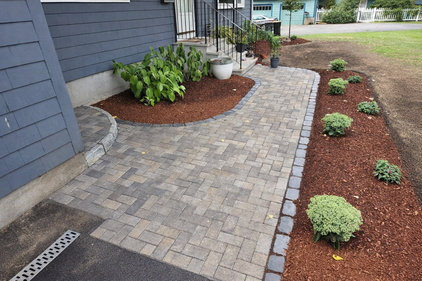 Concrete patio construction